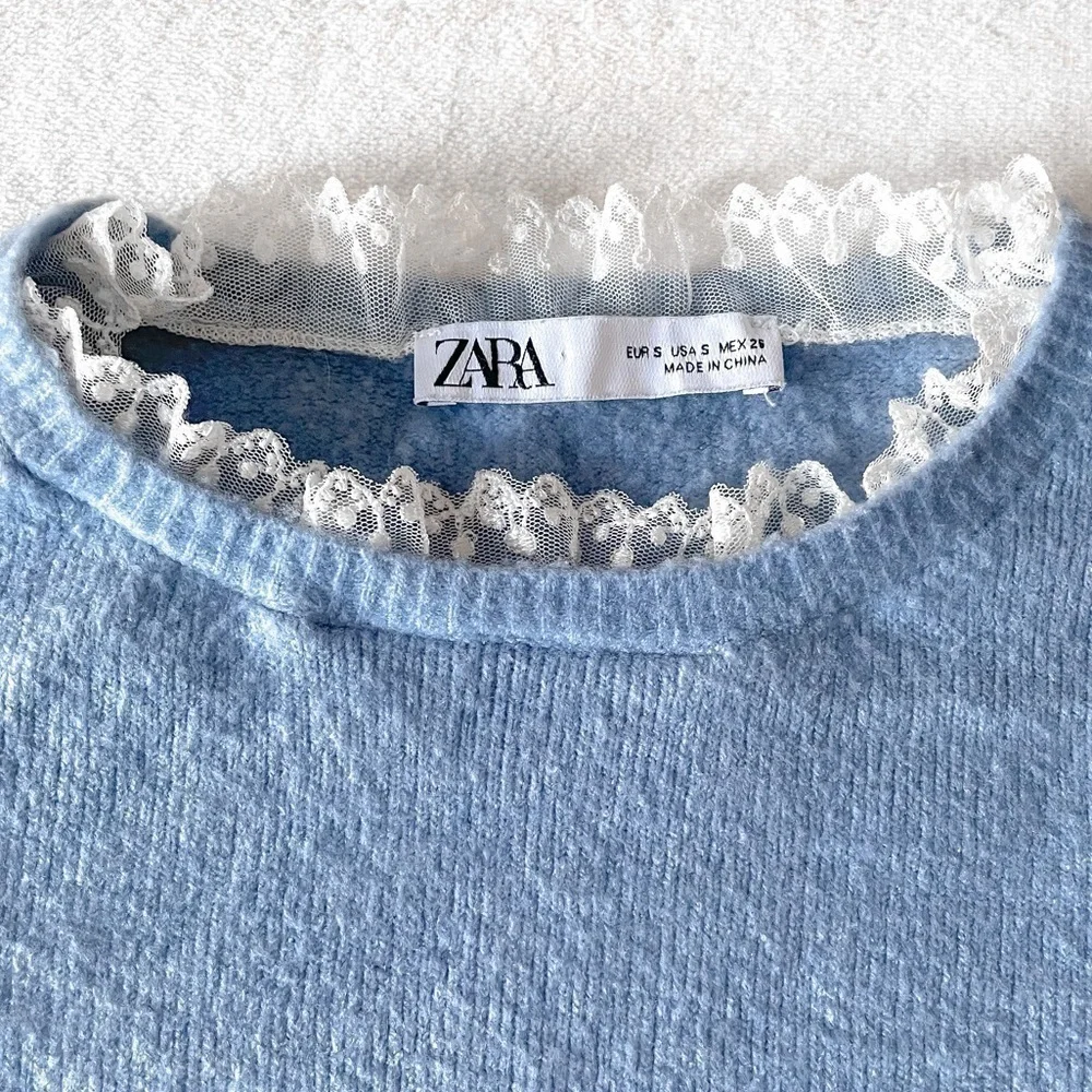 Zara Lace trim Sweater - Picture 8 of 9
